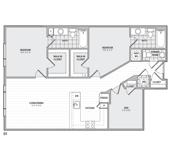 Floor Plan Image of Apartment Apt 556